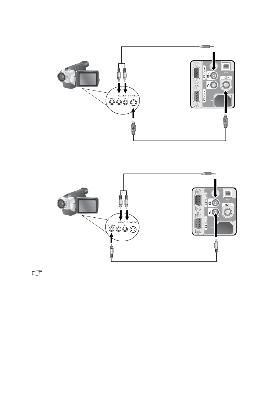 Connecting s-video devices, Connecting composite-video devices | HP vp6210 Digital Projector User Manual | Page 18 / 41