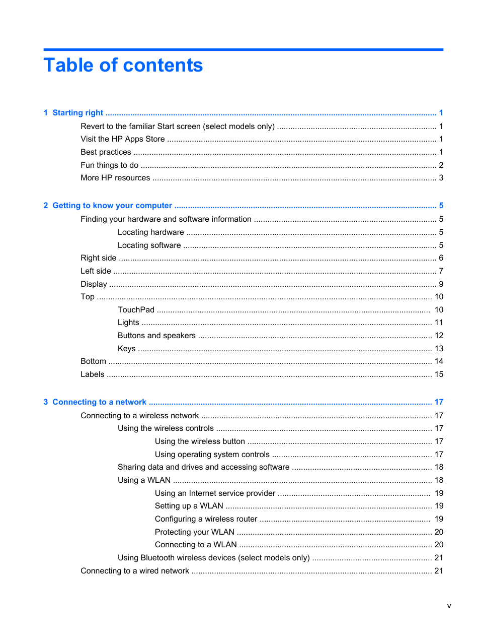 HP Pavilion TouchSmart 14-n014nr Notebook PC User Manual | Page 5 / 83