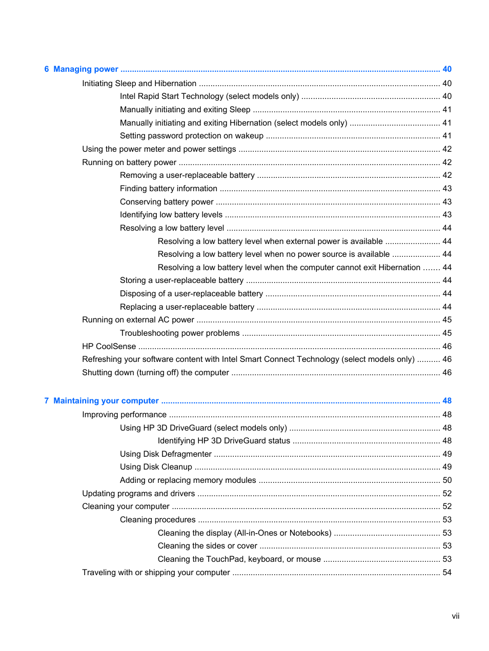 HP Pavilion TouchSmart 14-n014nr Notebook PC User Manual | Page 7 / 83