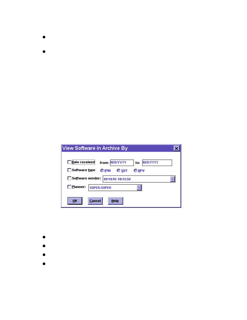 Limiting the software inputs to display, In the list, see, Limiting the | Software inputs to display | HP Integrity NonStop H-Series User Manual | Page 143 / 448