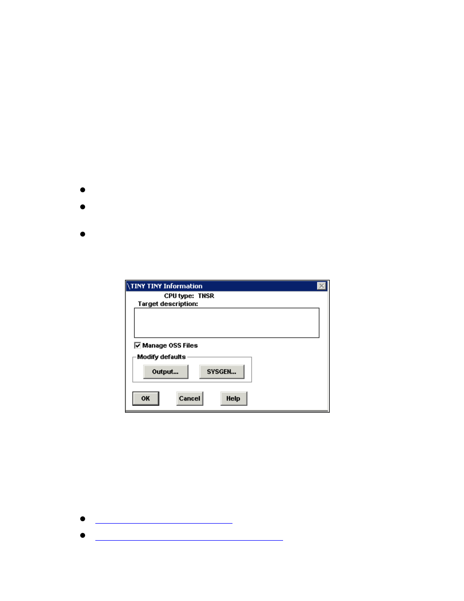 Target profile, Updating thetarget, Profile (planner interface) | Dsm/scm displays the target information dialog box | HP Integrity NonStop H-Series User Manual | Page 299 / 448