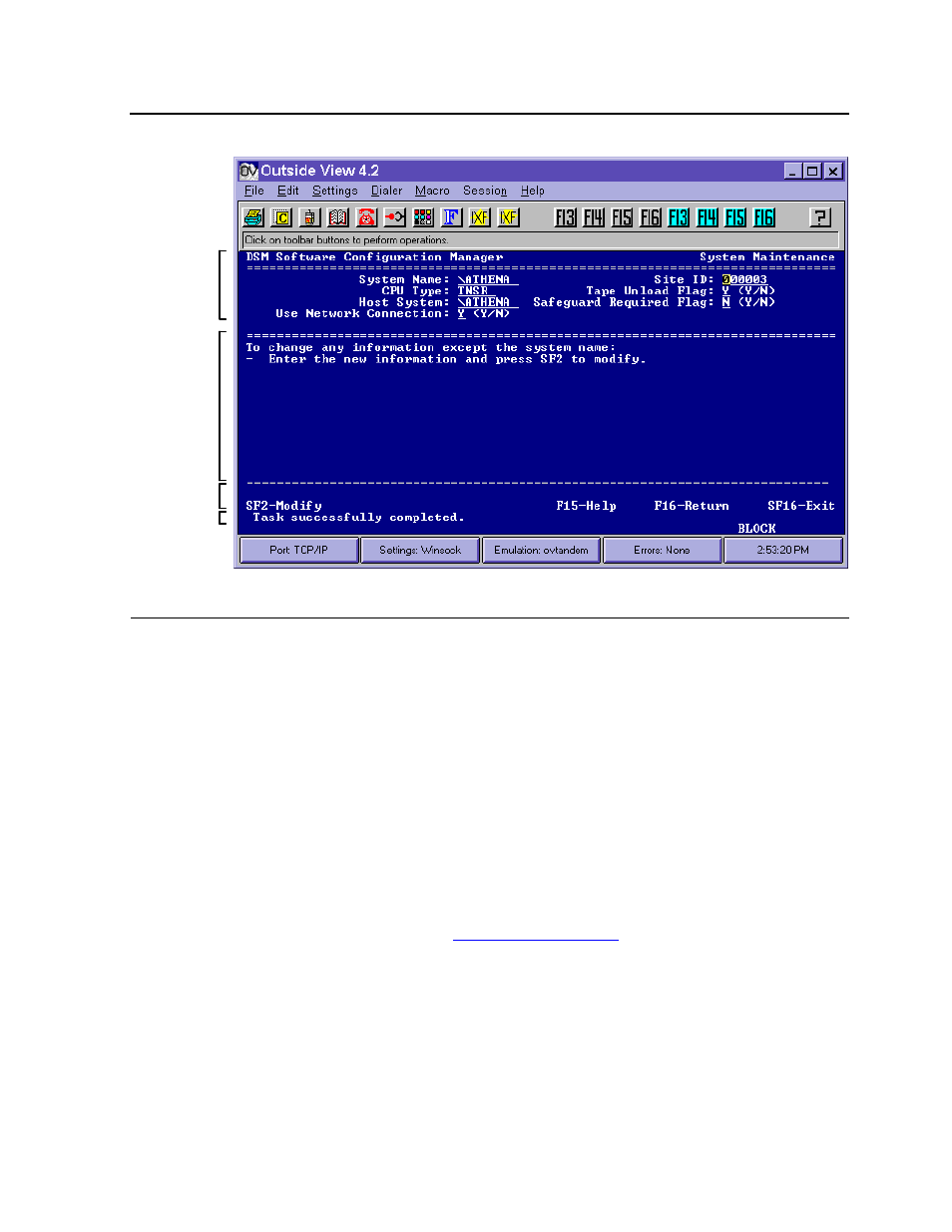 Figure 2-4, Maintenance interface screen example, Exiting the maintenance interface | HP Integrity NonStop H-Series User Manual | Page 53 / 448