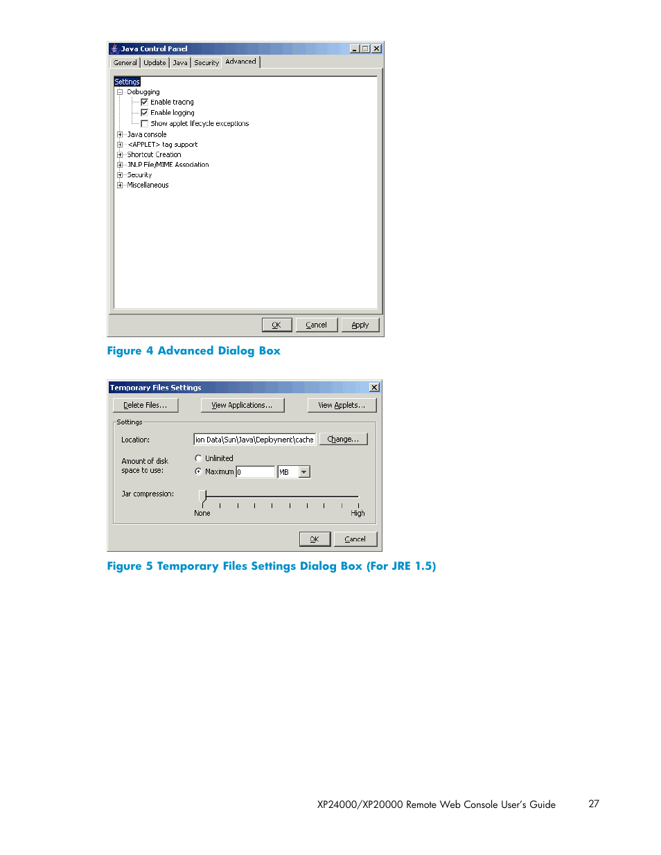 4 advanced dialo, G box, Figure 4 | Figure 5 | HP XP20000XP24000 Disk Array User Manual | Page 27 / 108