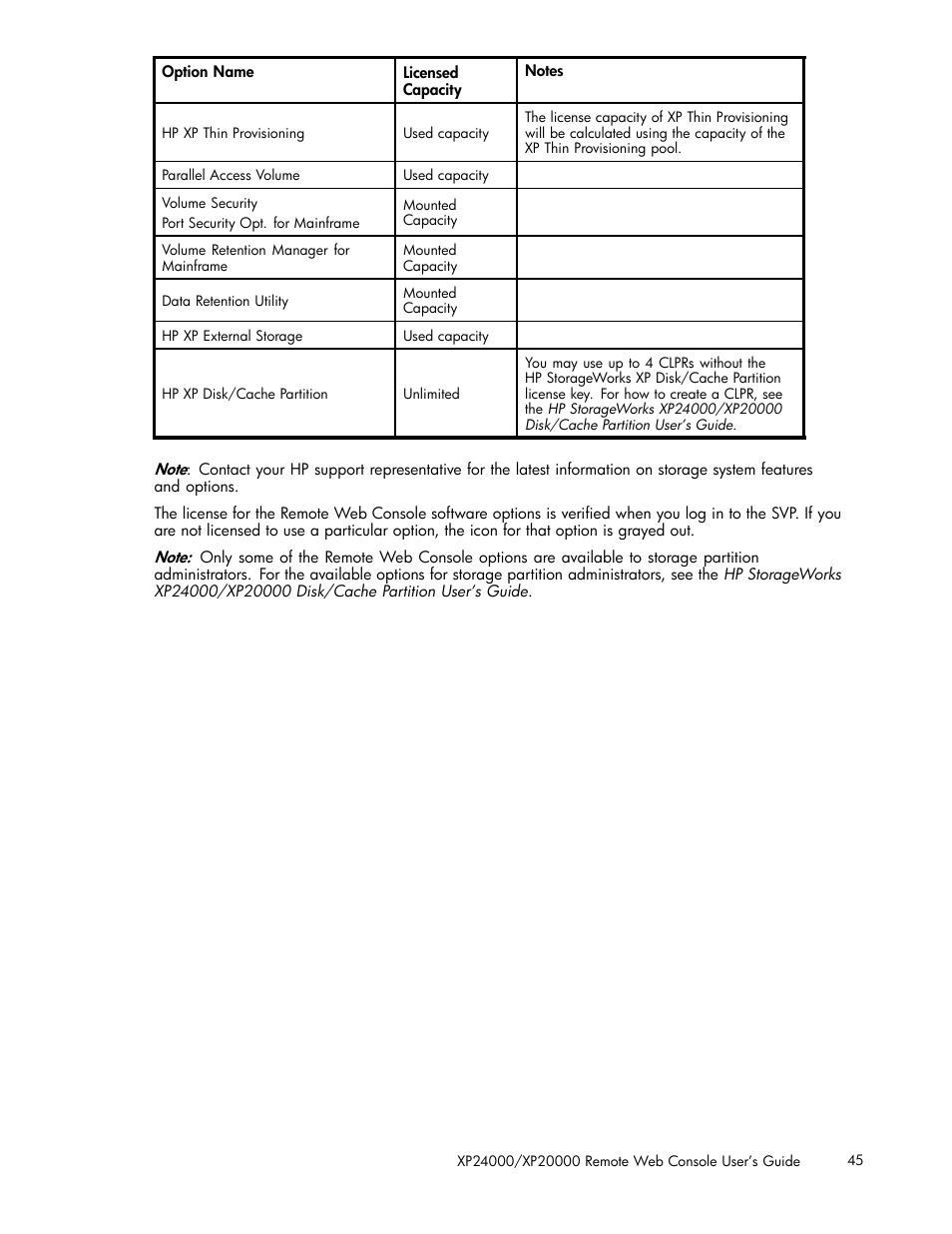 HP XP20000XP24000 Disk Array User Manual | Page 45 / 108