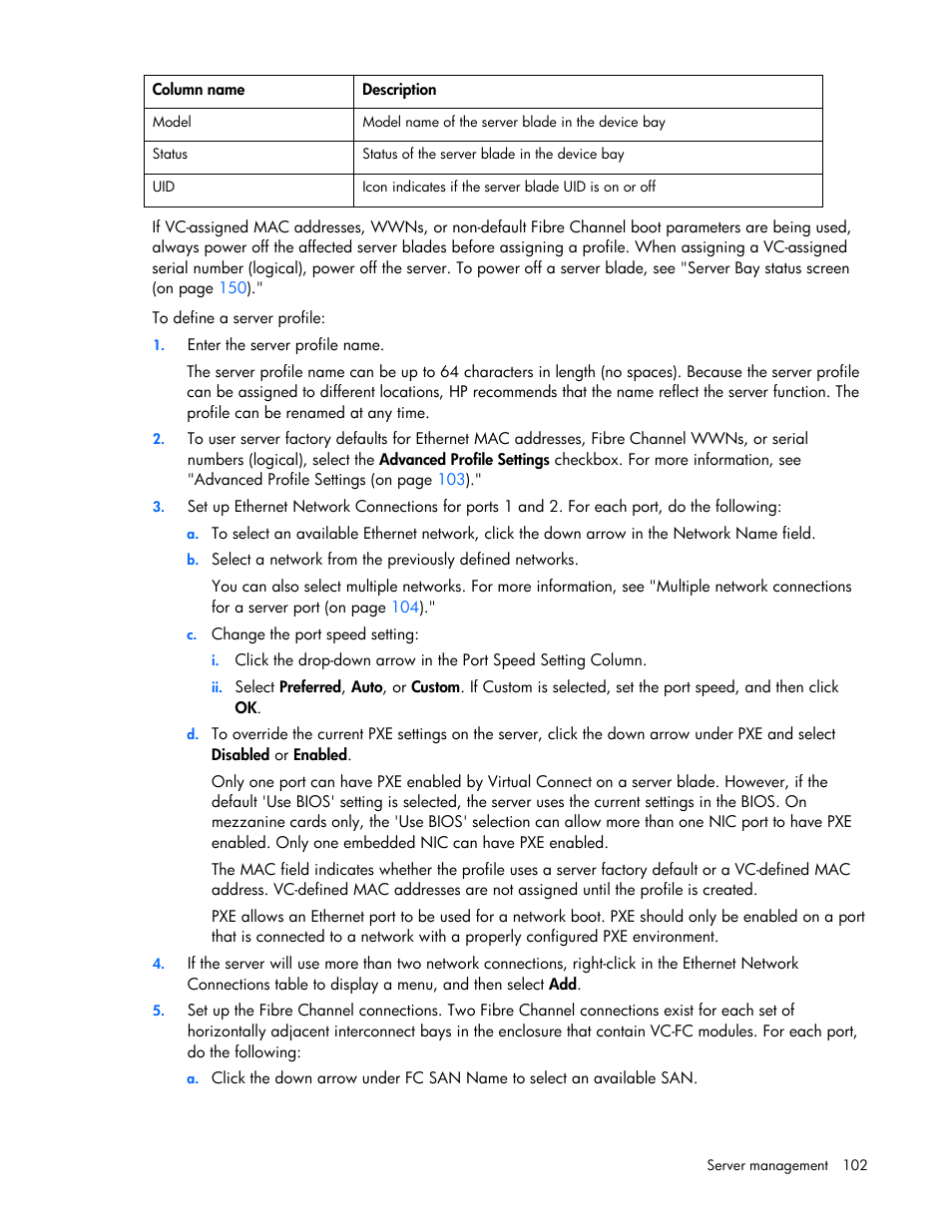 HP 1.10GB Virtual Connect Ethernet Module for c-Class BladeSystem User Manual | Page 102 / 162