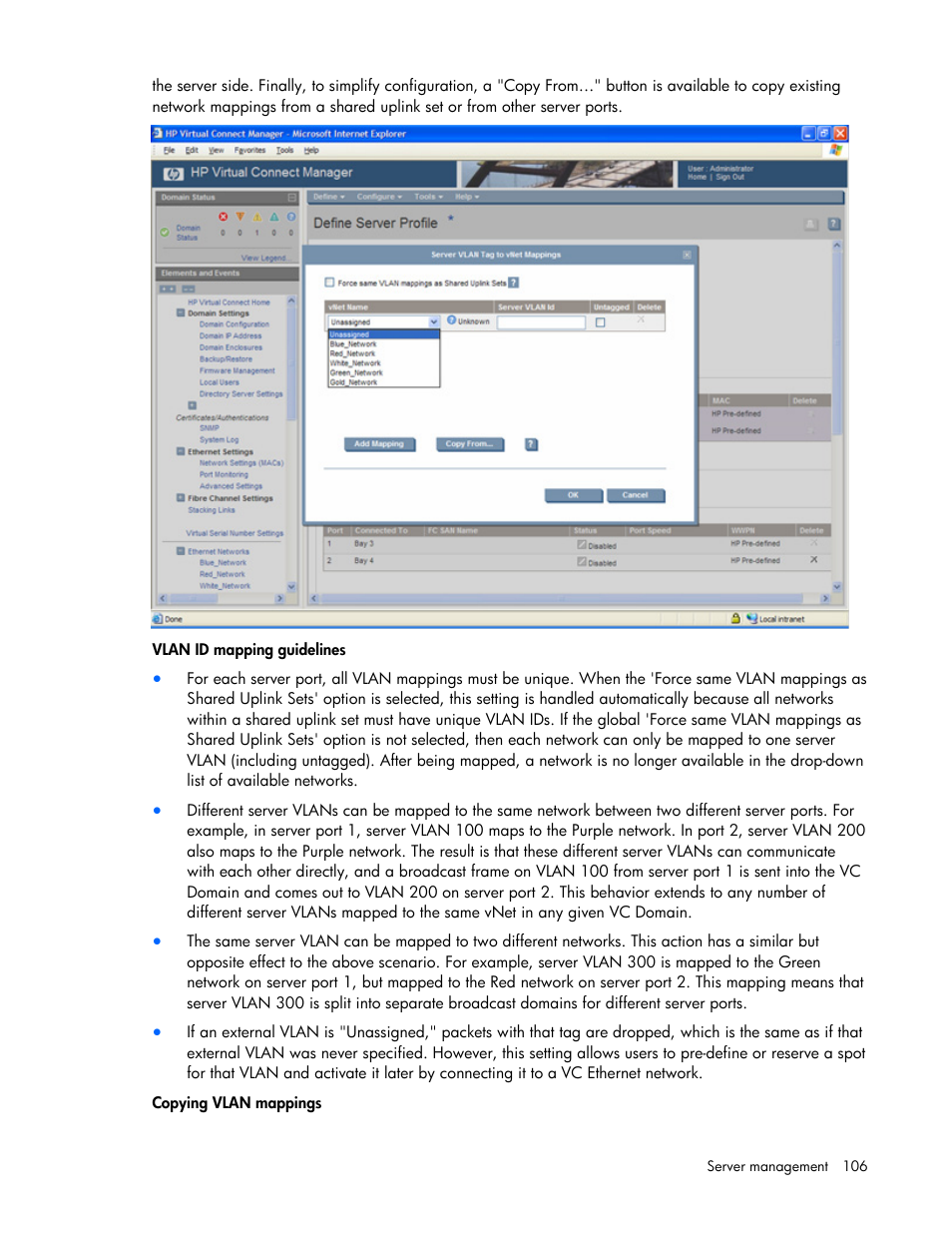HP 1.10GB Virtual Connect Ethernet Module for c-Class BladeSystem User Manual | Page 106 / 162