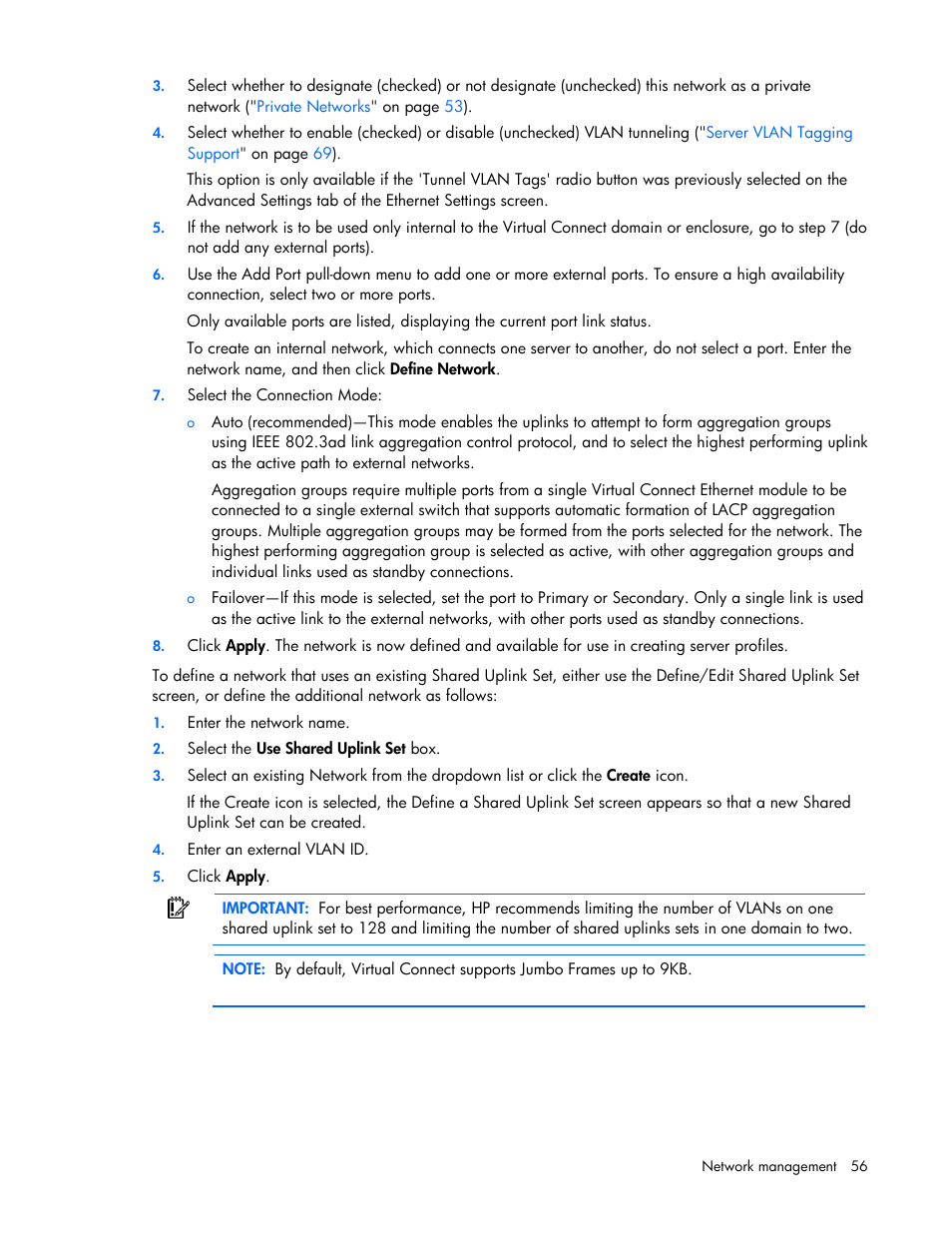 HP 1.10GB Virtual Connect Ethernet Module for c-Class BladeSystem User Manual | Page 56 / 162