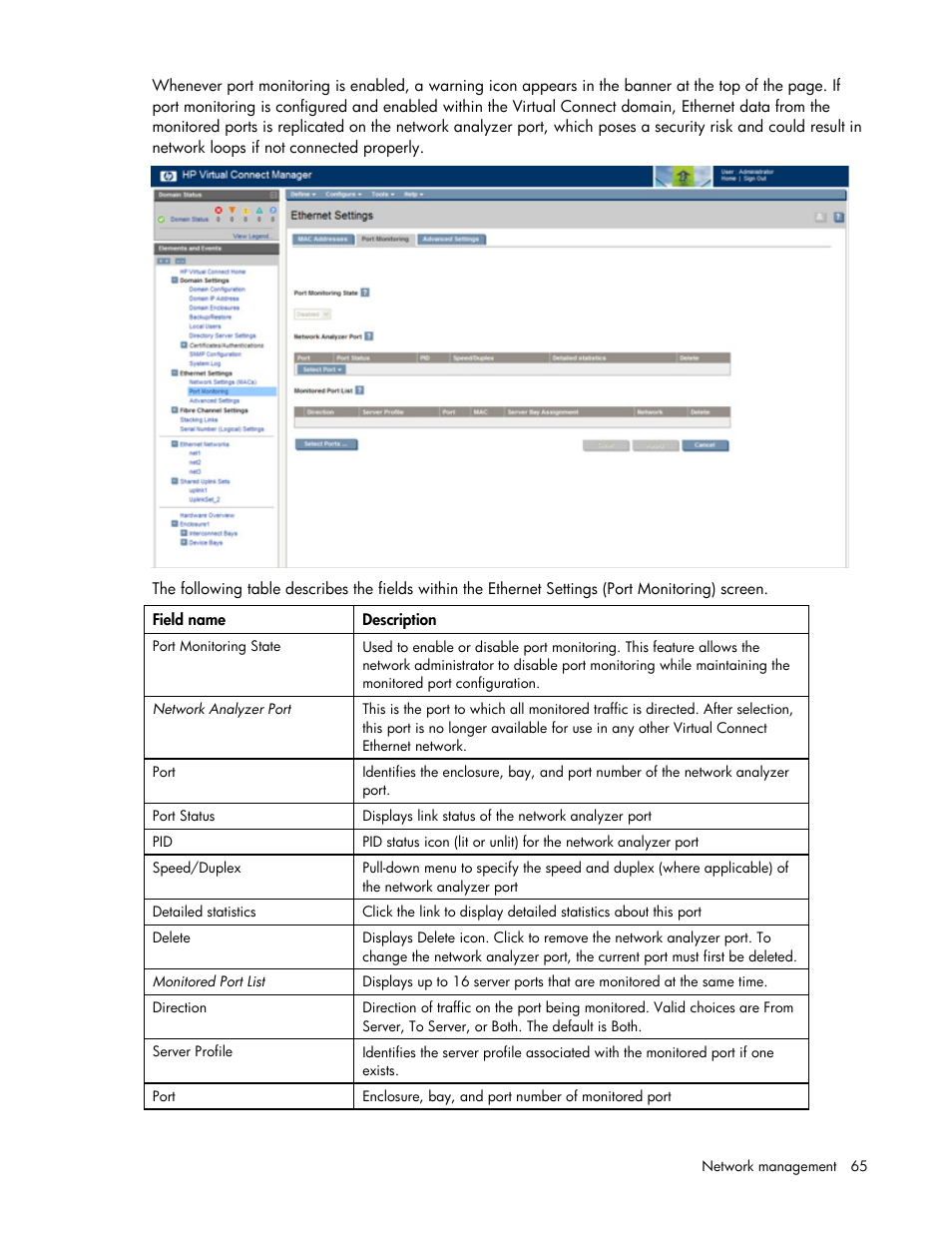 HP 1.10GB Virtual Connect Ethernet Module for c-Class BladeSystem User Manual | Page 65 / 162