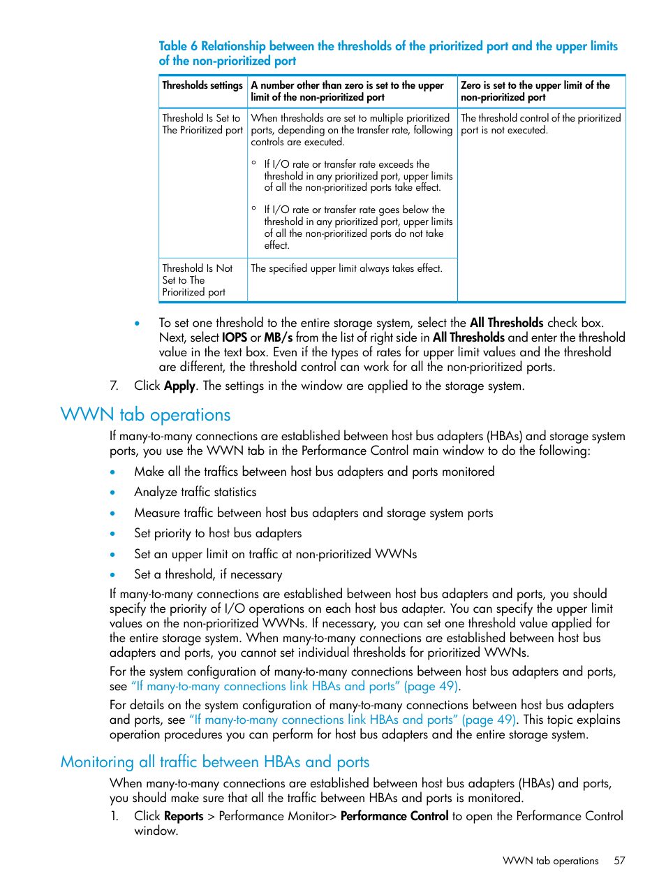 Wwn tab operations, Monitoring all traffic between hbas and ports | HP XP RAID Manager Software User Manual | Page 57 / 205