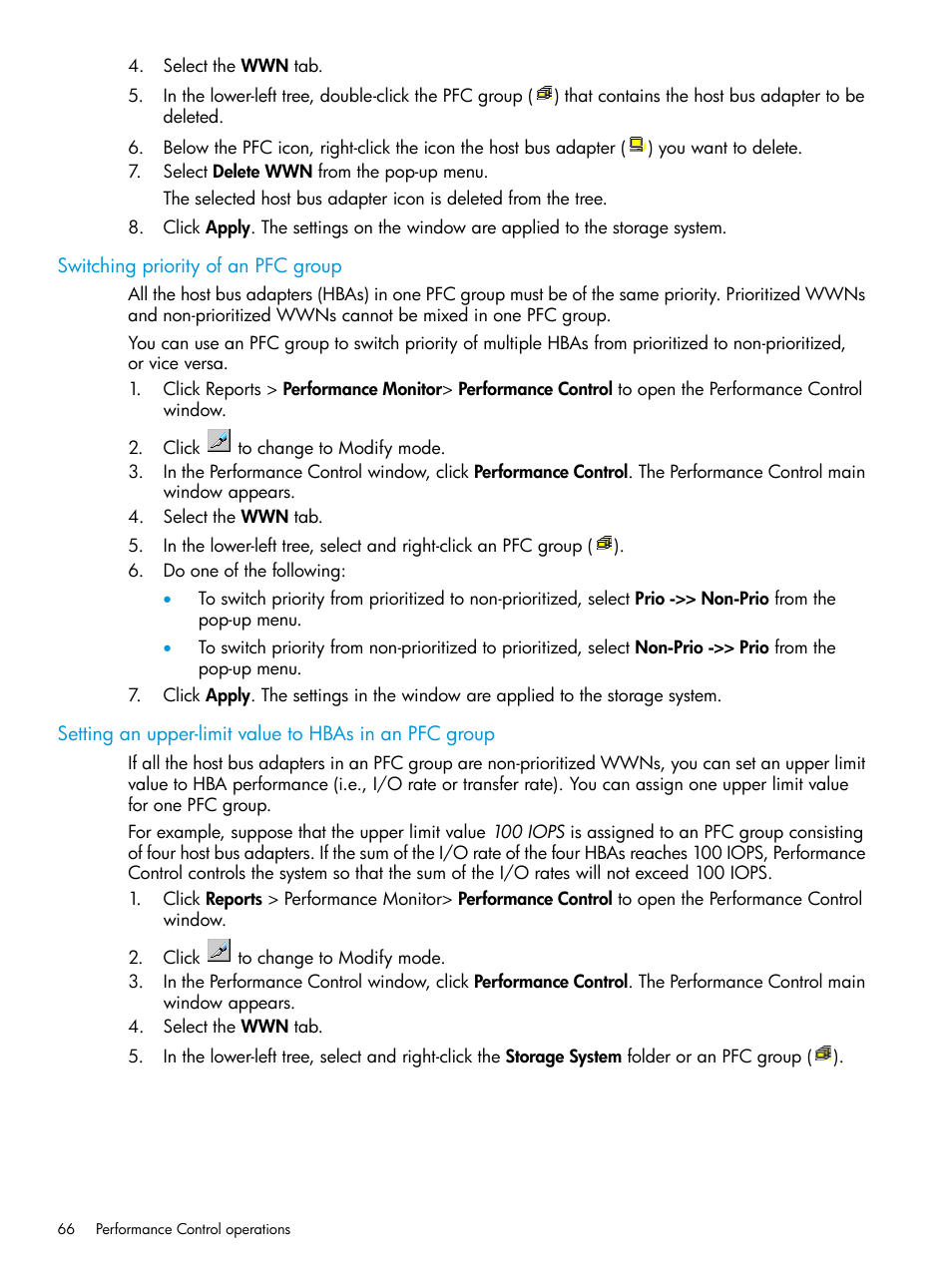 Switching priority of an pfc group, Switching | HP XP RAID Manager Software User Manual | Page 66 / 205