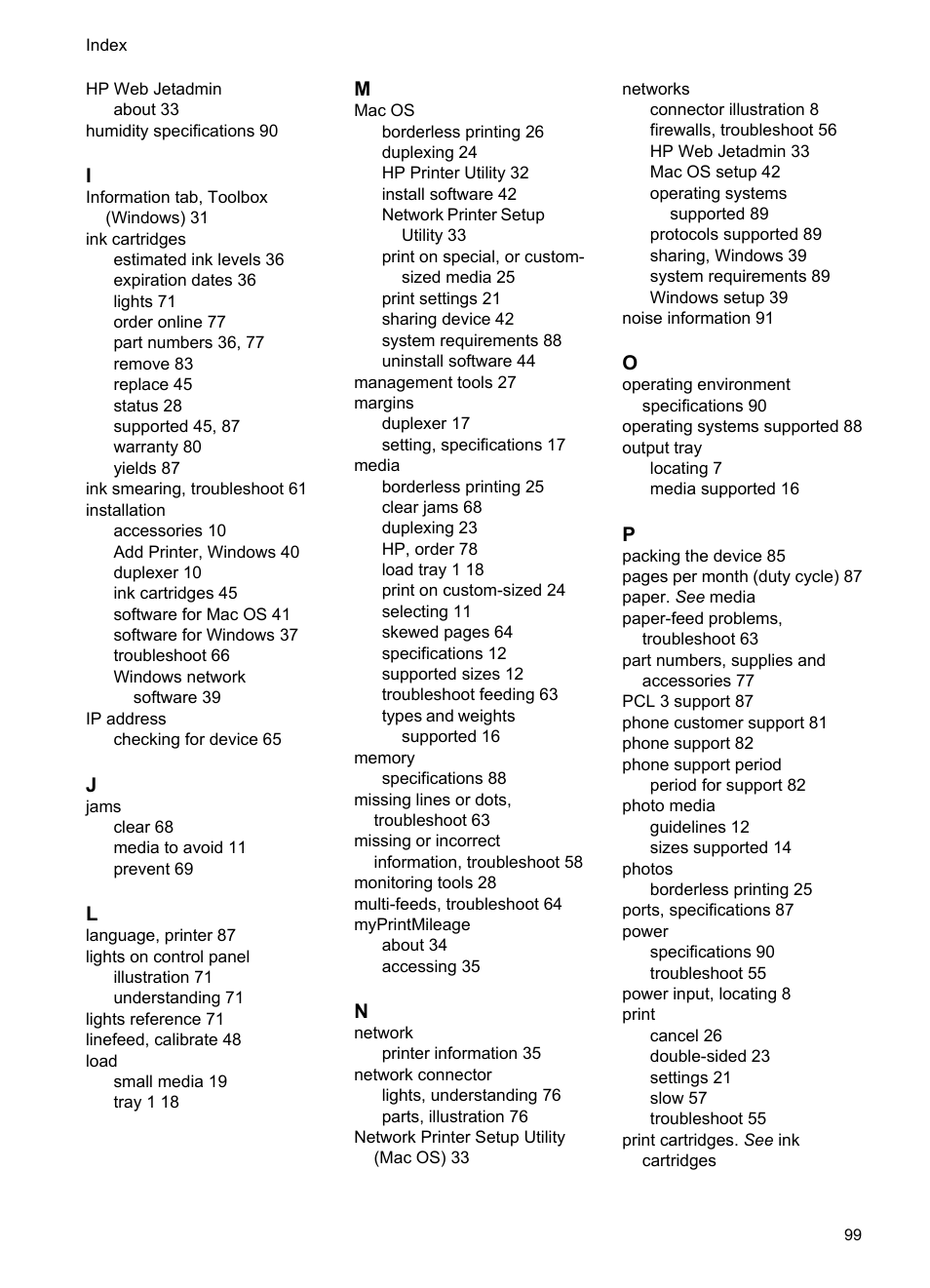 HP Officejet Pro K8600 Printer User Manual | Page 103 / 108