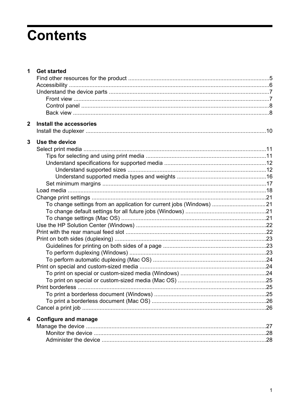 HP Officejet Pro K8600 Printer User Manual | Page 5 / 108