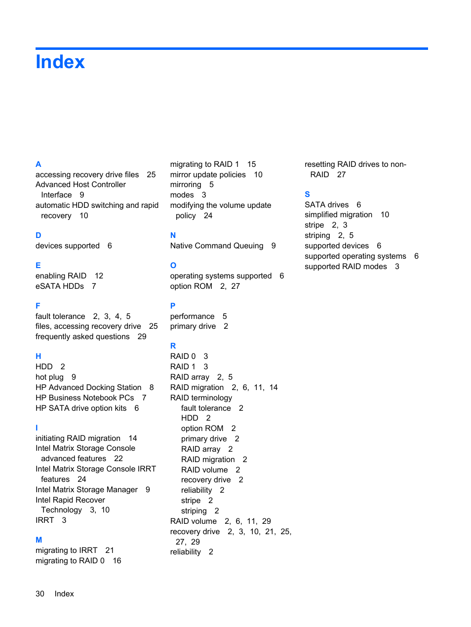 Index | HP Compaq 515 Notebook-PC User Manual | Page 34 / 35