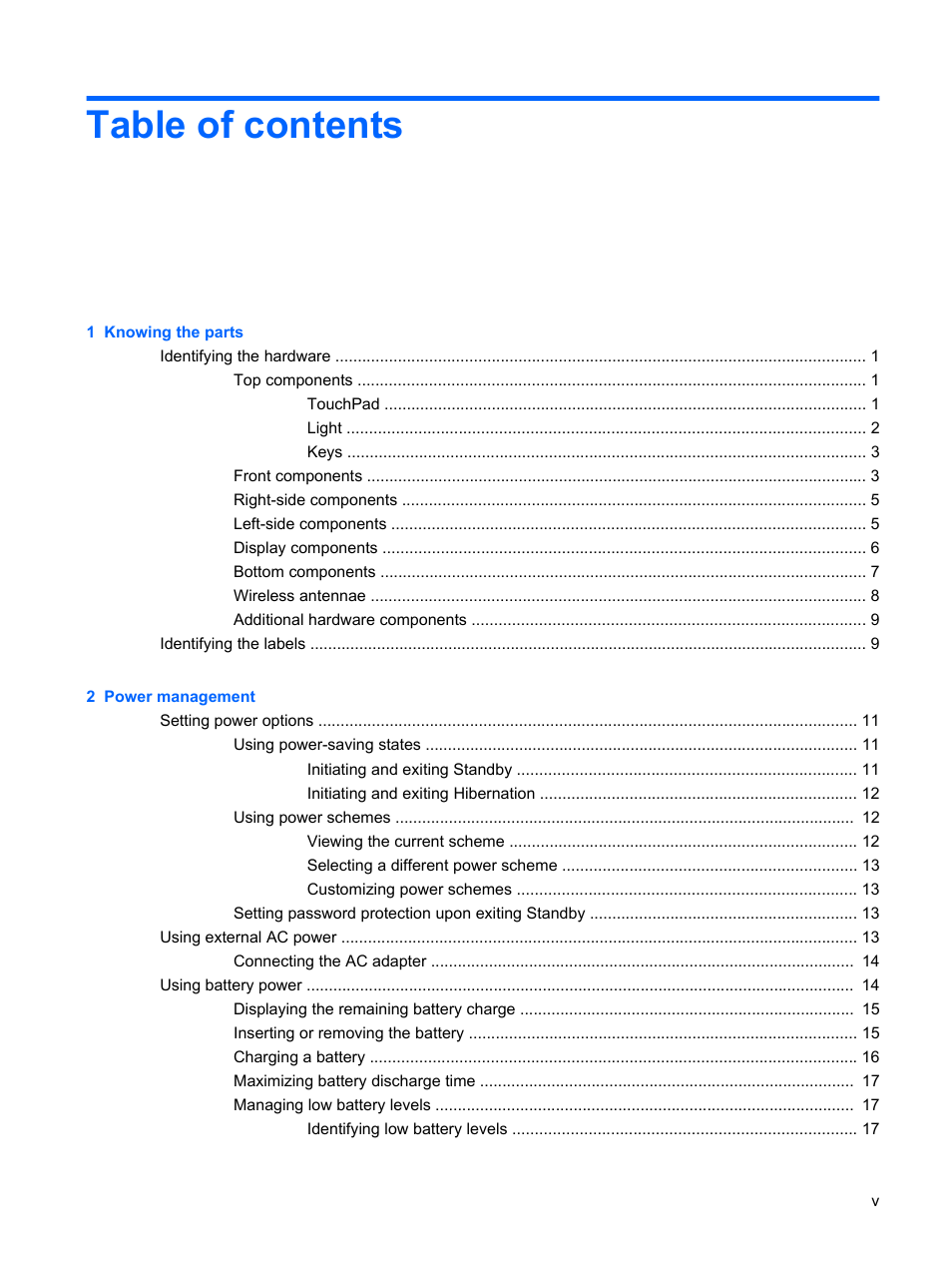 HP Mini 1132TU PC User Manual | Page 5 / 86
