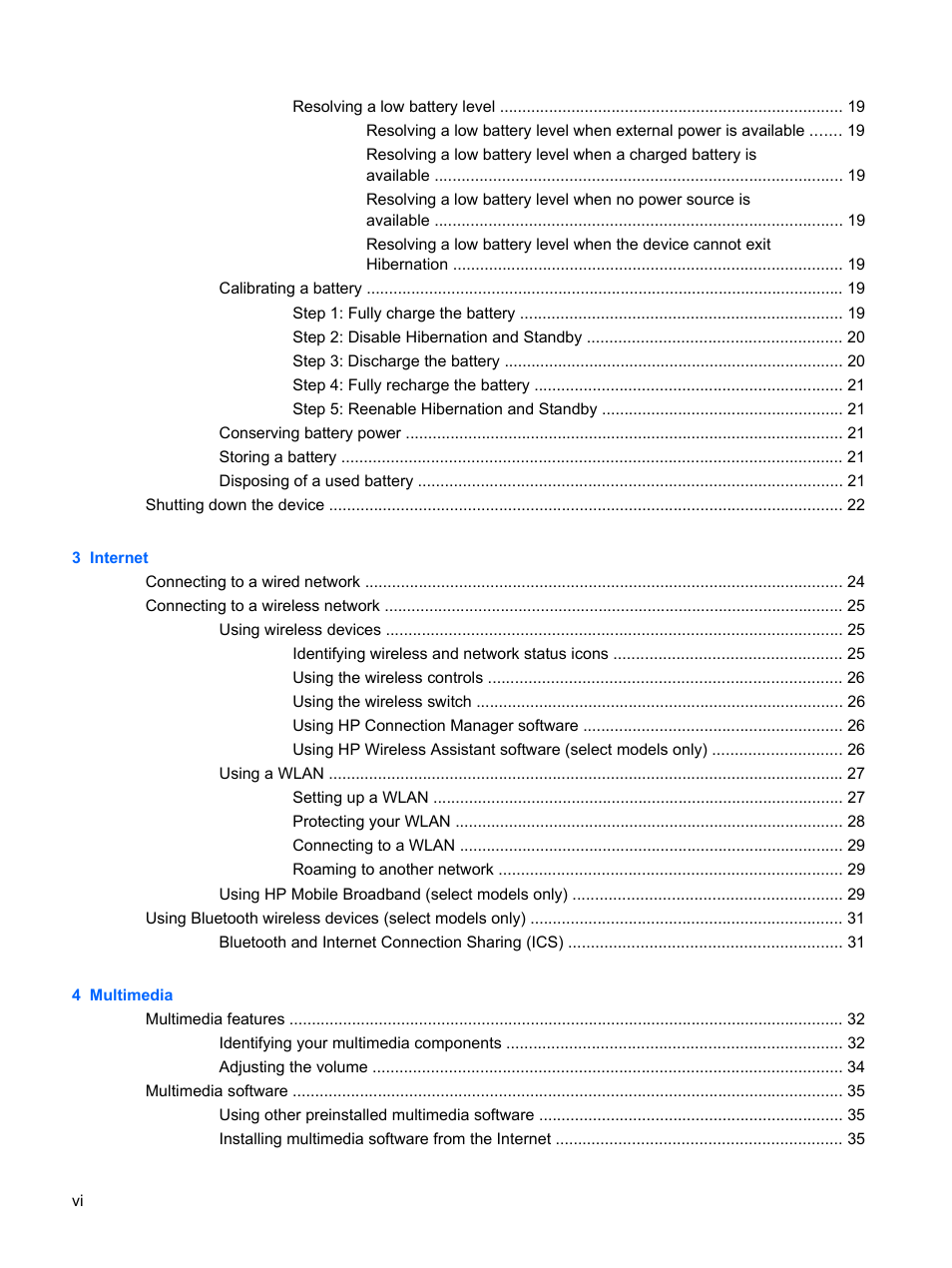 HP Mini 1132TU PC User Manual | Page 6 / 86