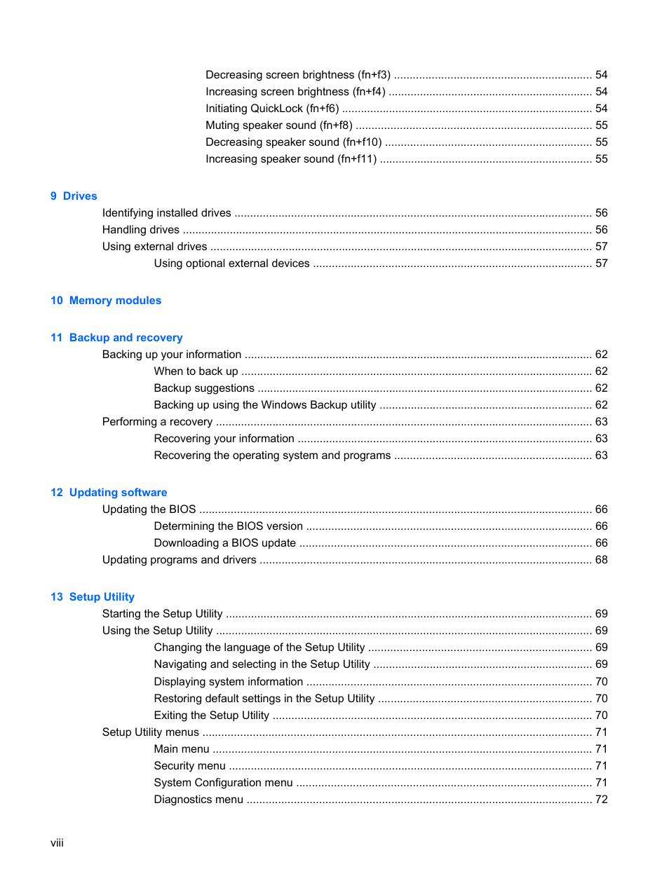 HP Mini 1132TU PC User Manual | Page 8 / 86