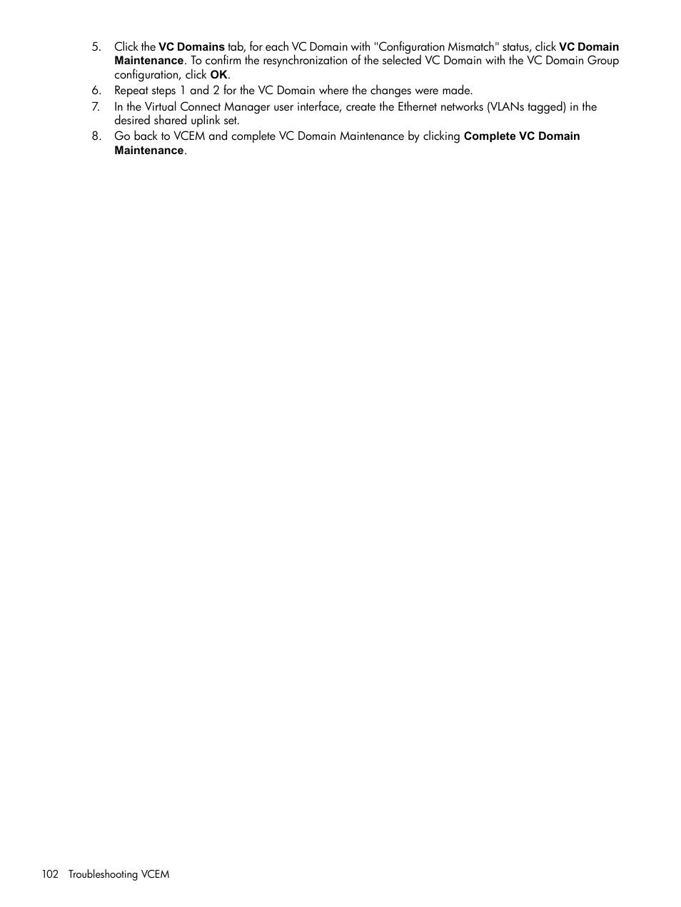 HP Virtual Connect Enterprise Manager Software User Manual | Page 102 / 111