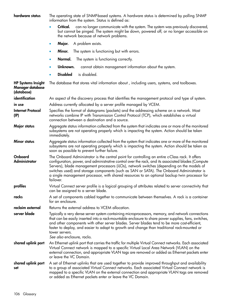 HP Virtual Connect Enterprise Manager Software User Manual | Page 106 / 111