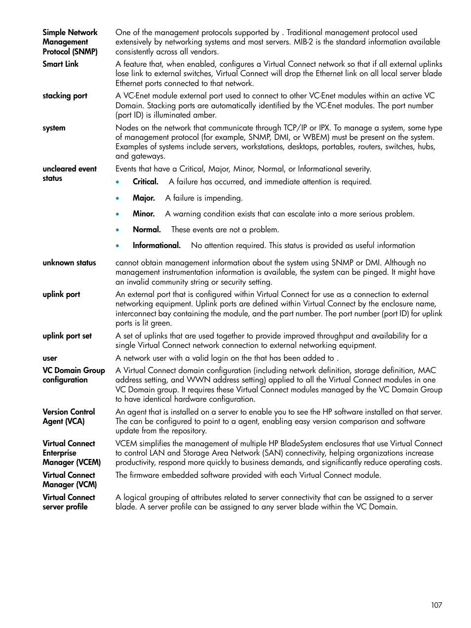 HP Virtual Connect Enterprise Manager Software User Manual | Page 107 / 111