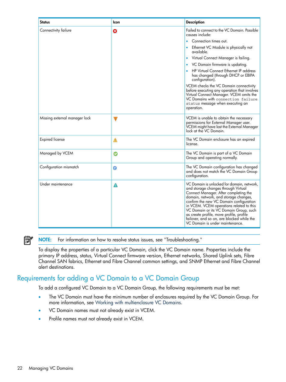 HP Virtual Connect Enterprise Manager Software User Manual | Page 22 / 111