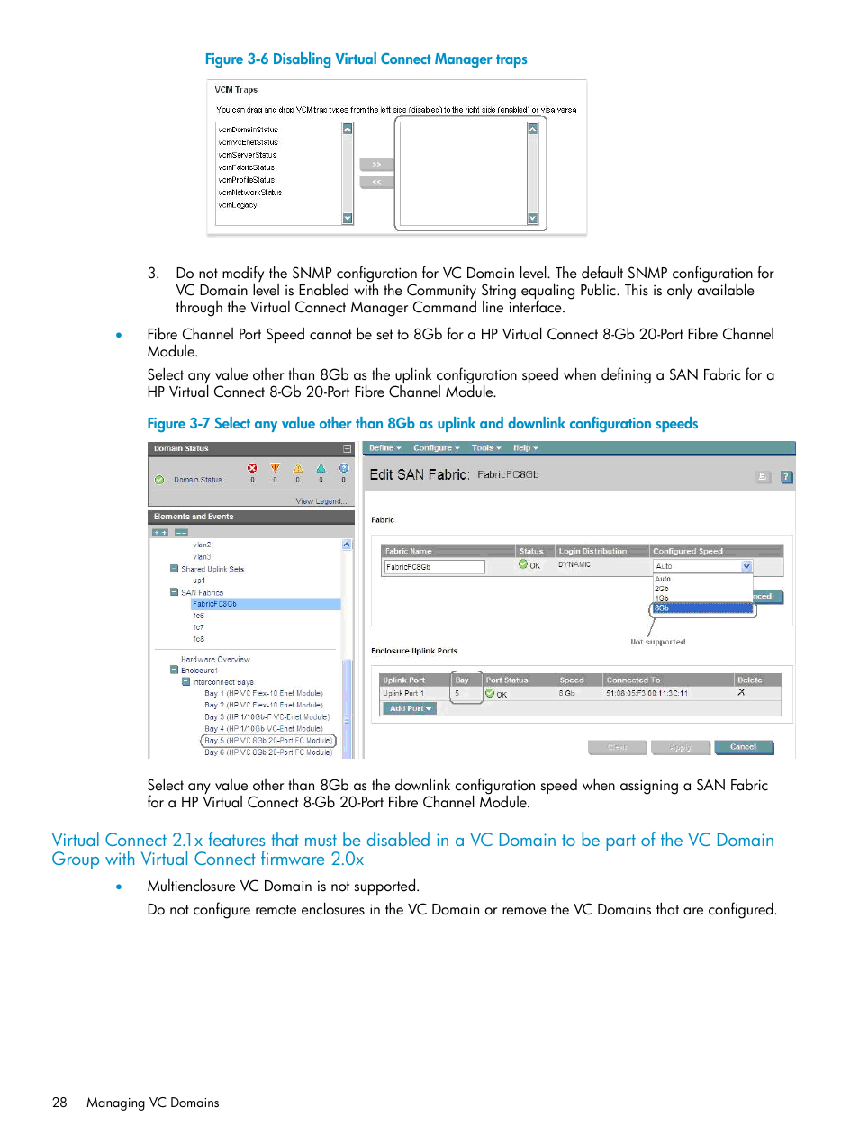 Disabling virtual connect manager traps | HP Virtual Connect Enterprise Manager Software User Manual | Page 28 / 111