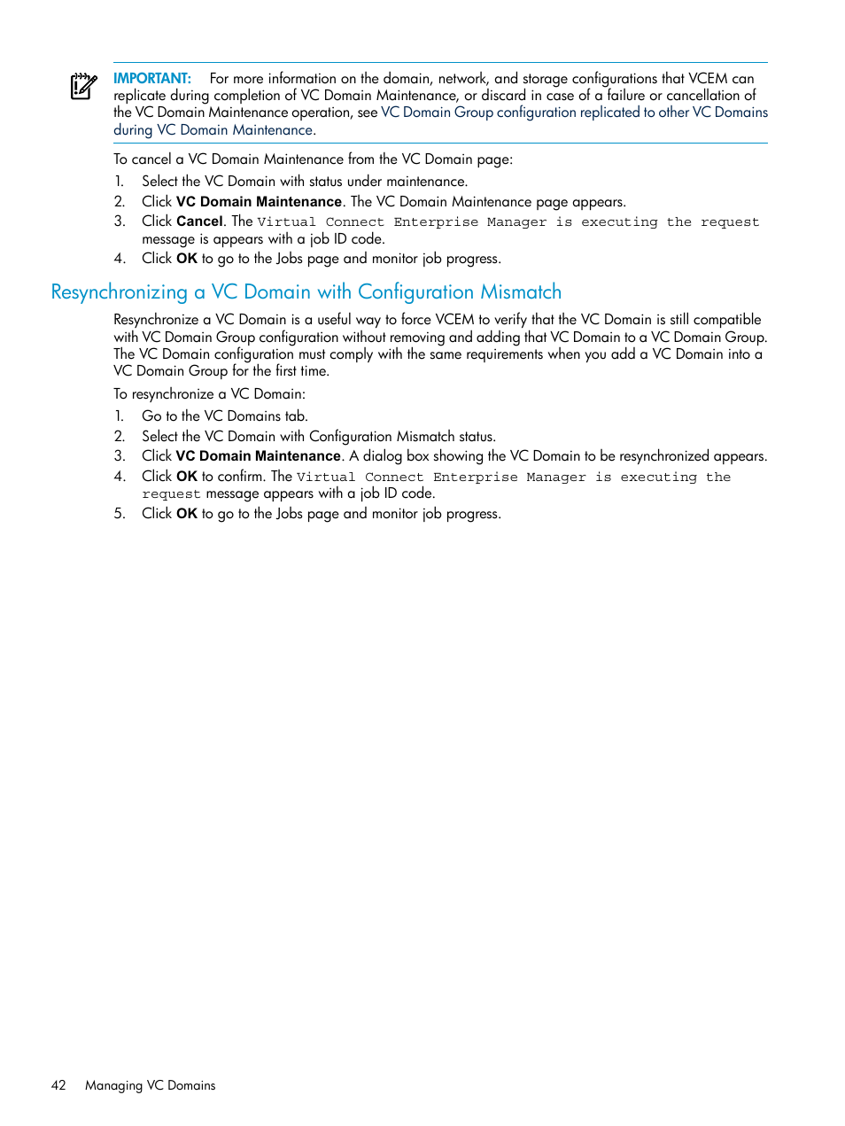 HP Virtual Connect Enterprise Manager Software User Manual | Page 42 / 111