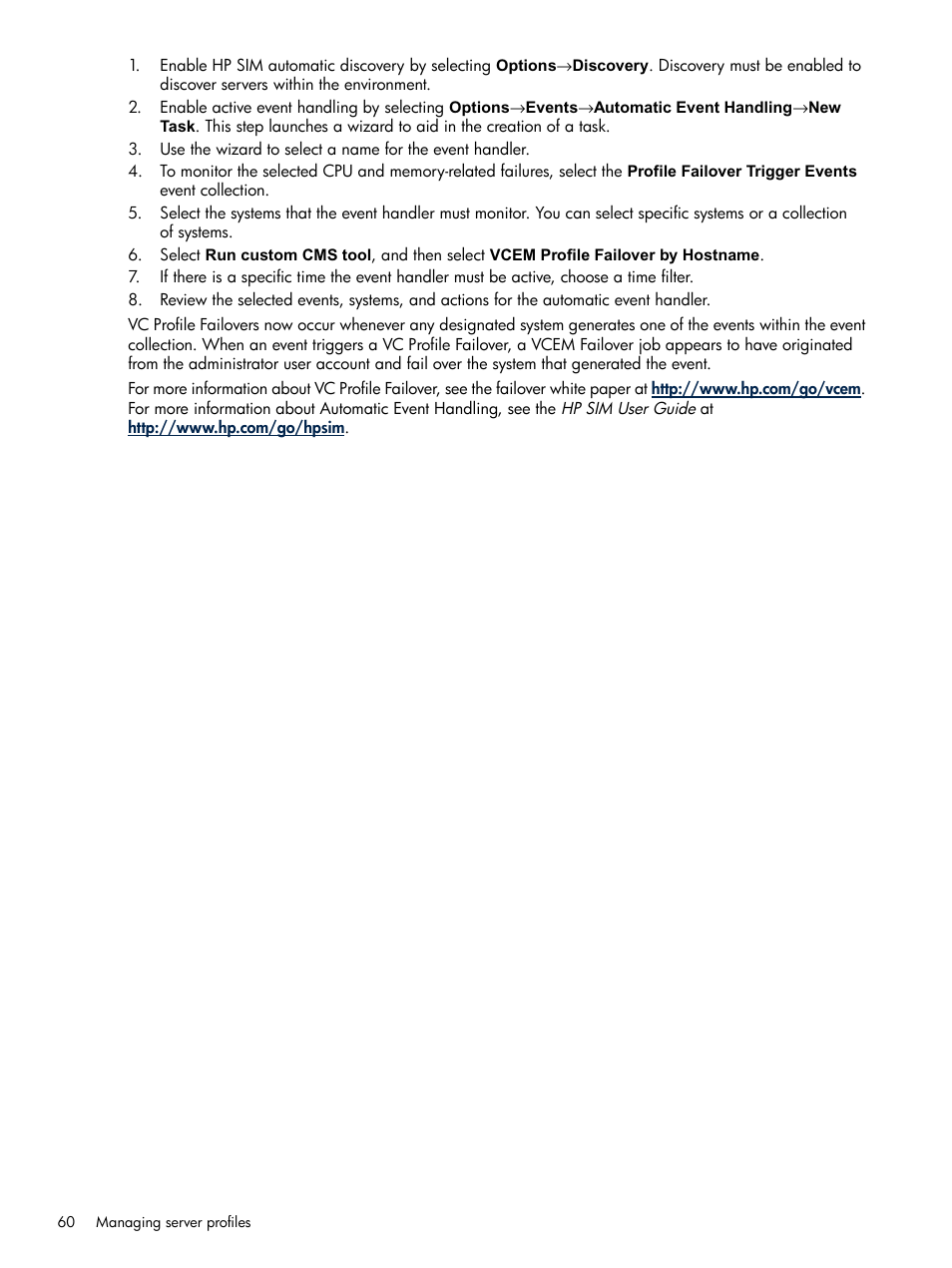 HP Virtual Connect Enterprise Manager Software User Manual | Page 60 / 111