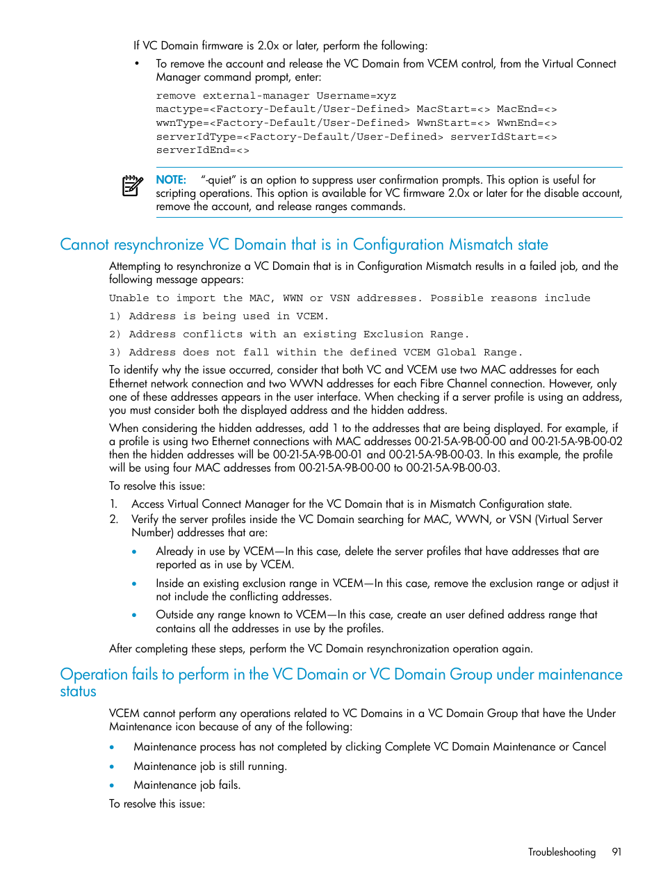 HP Virtual Connect Enterprise Manager Software User Manual | Page 91 / 111