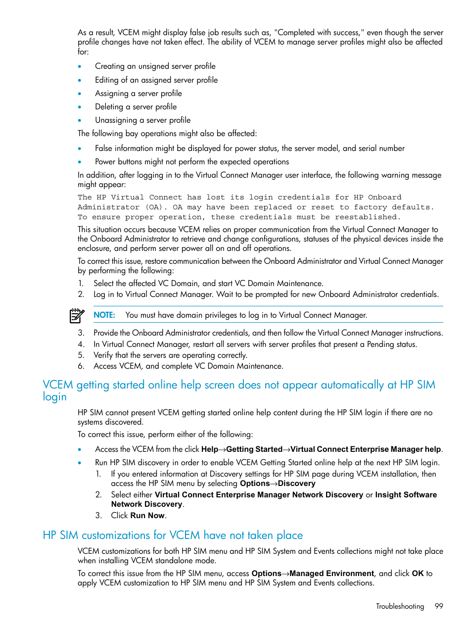 HP Virtual Connect Enterprise Manager Software User Manual | Page 99 / 111