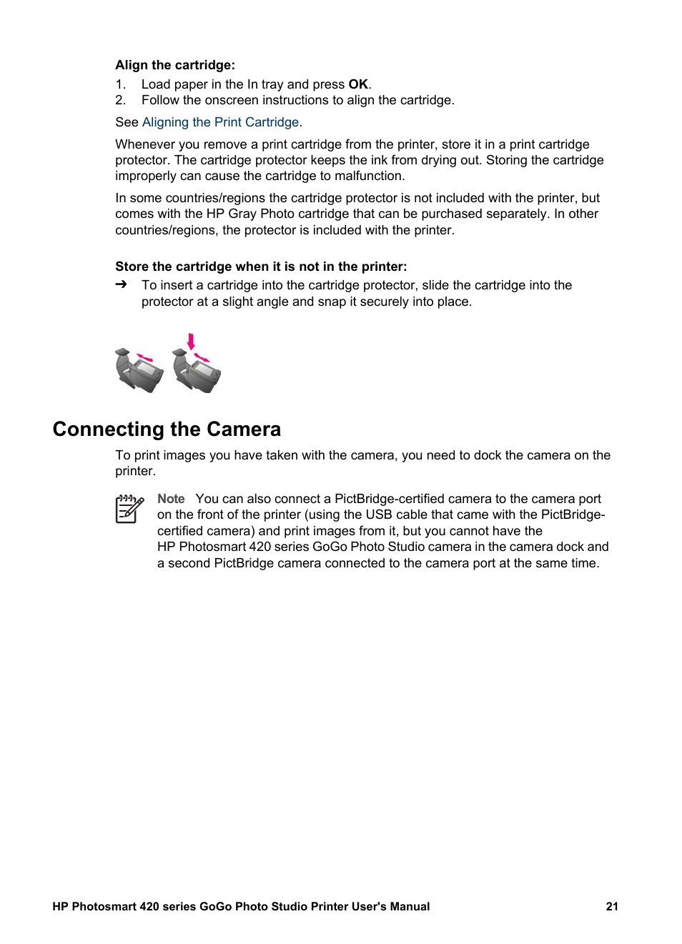 Connecting the camera | HP Photosmart 422 Portable Photo Studio User Manual | Page 26 / 61