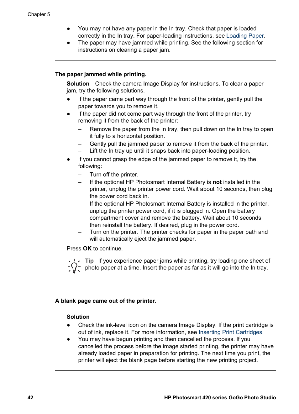 HP Photosmart 422 Portable Photo Studio User Manual | Page 47 / 61