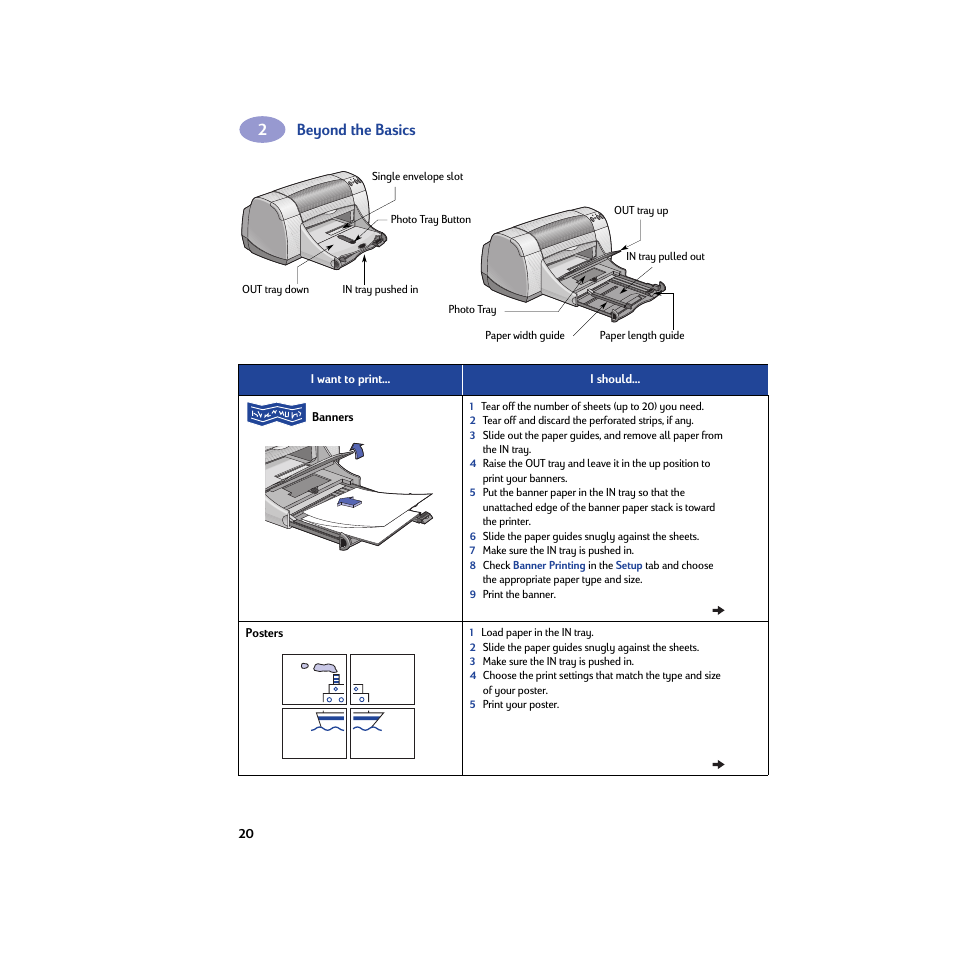 Beyond the basics | HP Deskjet 950c Printer User Manual | Page 26 / 74