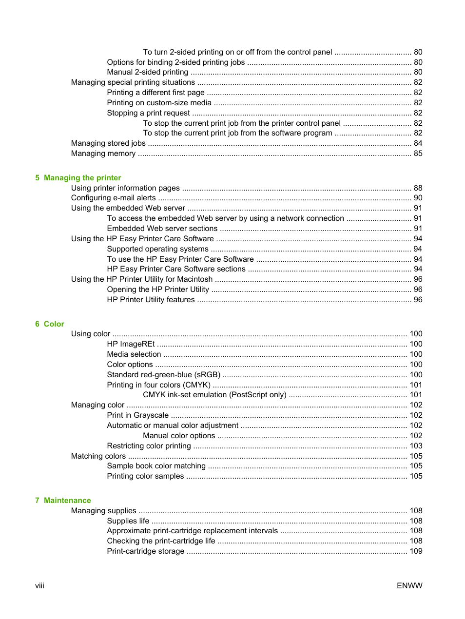 HP Color LaserJet 3800 Printer series User Manual | Page 10 / 226