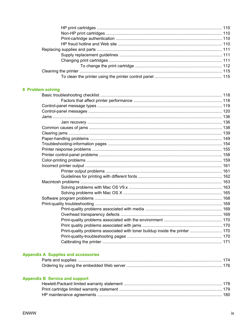 HP Color LaserJet 3800 Printer series User Manual | Page 11 / 226