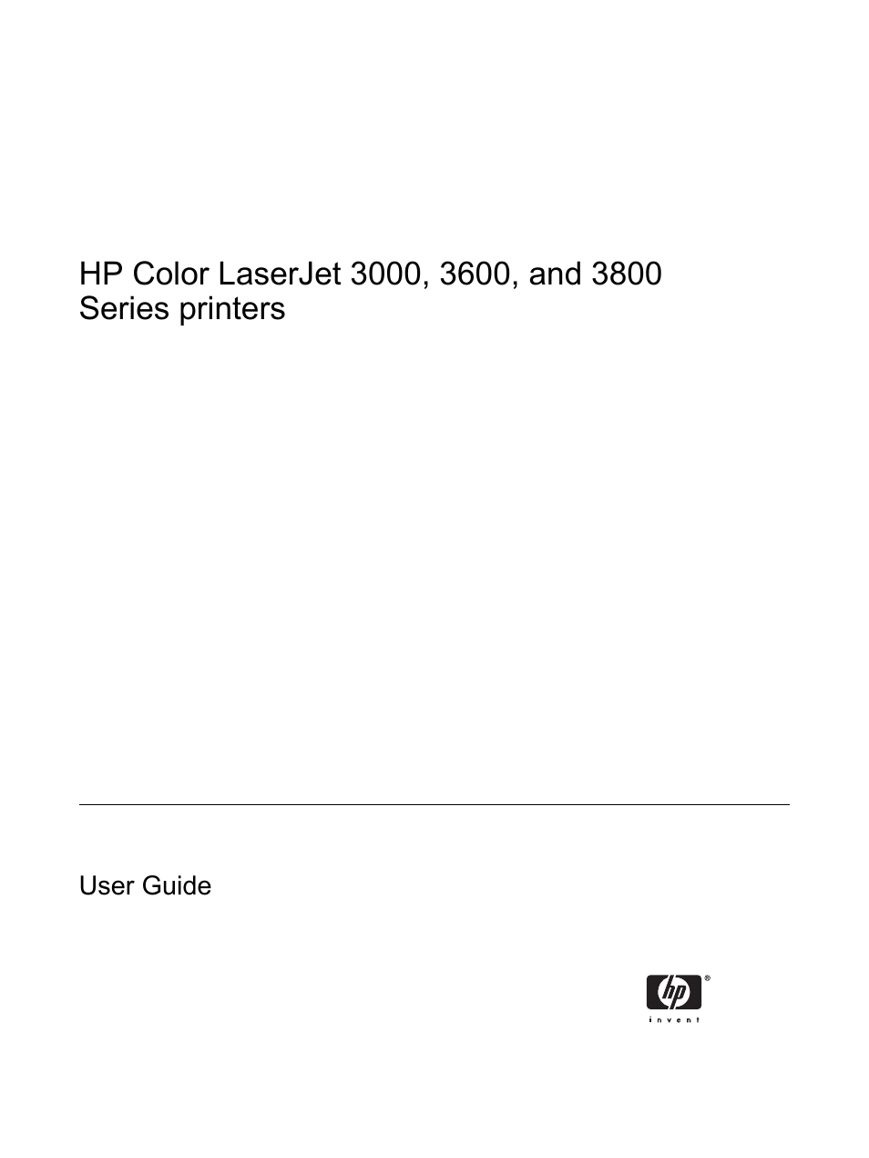 HP Color LaserJet 3800 Printer series User Manual | Page 3 / 226