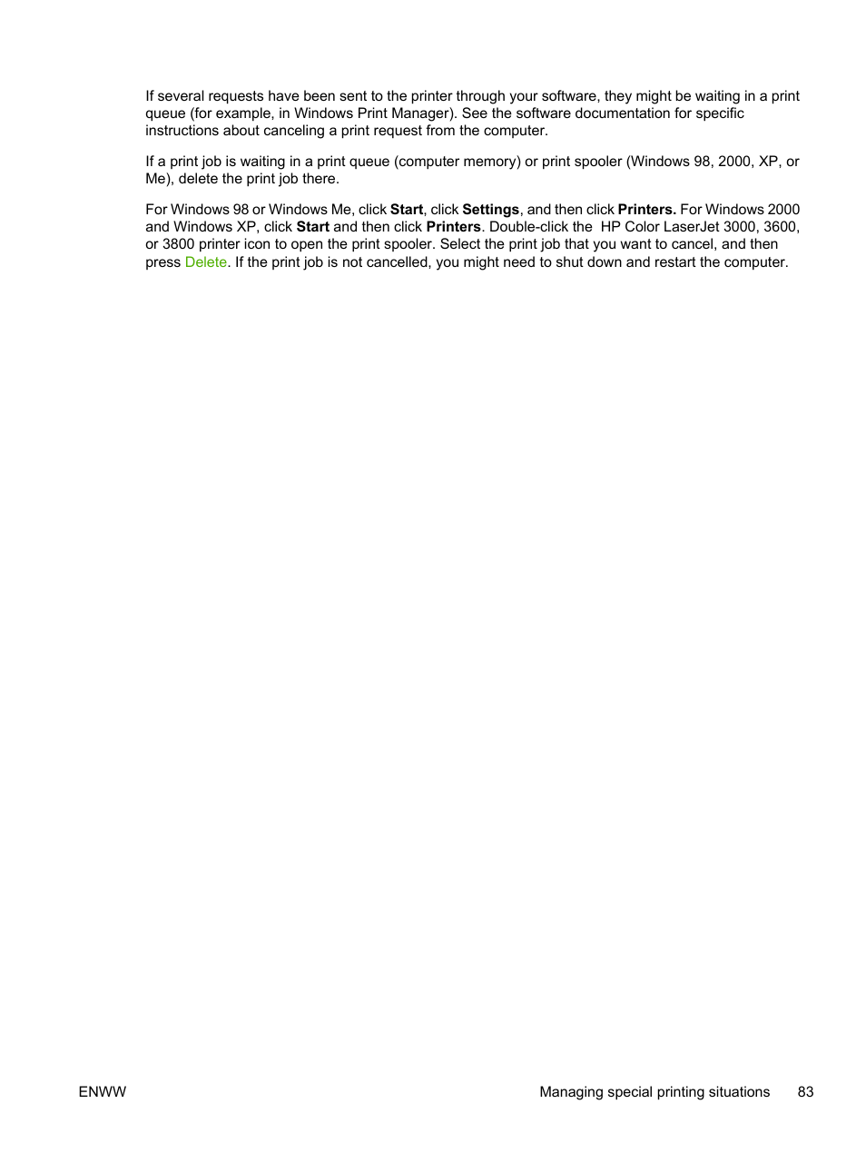 HP Color LaserJet 3800 Printer series User Manual | Page 97 / 226