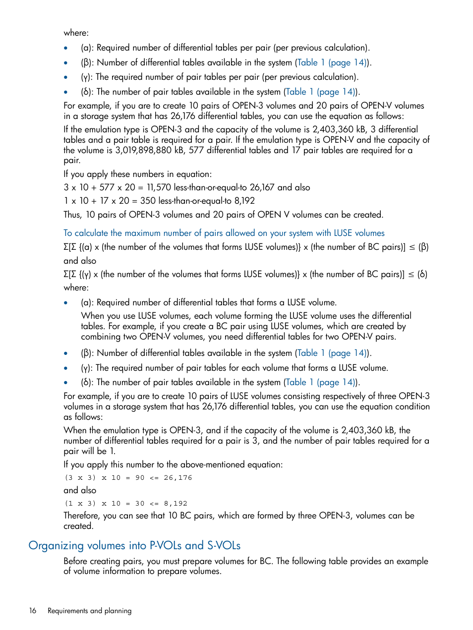 Organizing volumes into p-vols and s-vols | HP XP P9500 Storage User Manual | Page 16 / 143