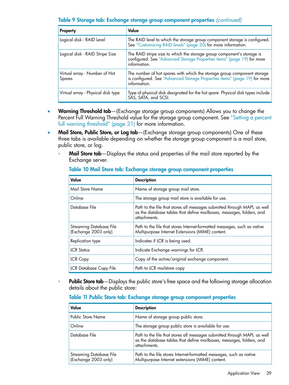 Publicstore, Database properties | HP X1800sb G2 Network Storage Blade User Manual | Page 39 / 55