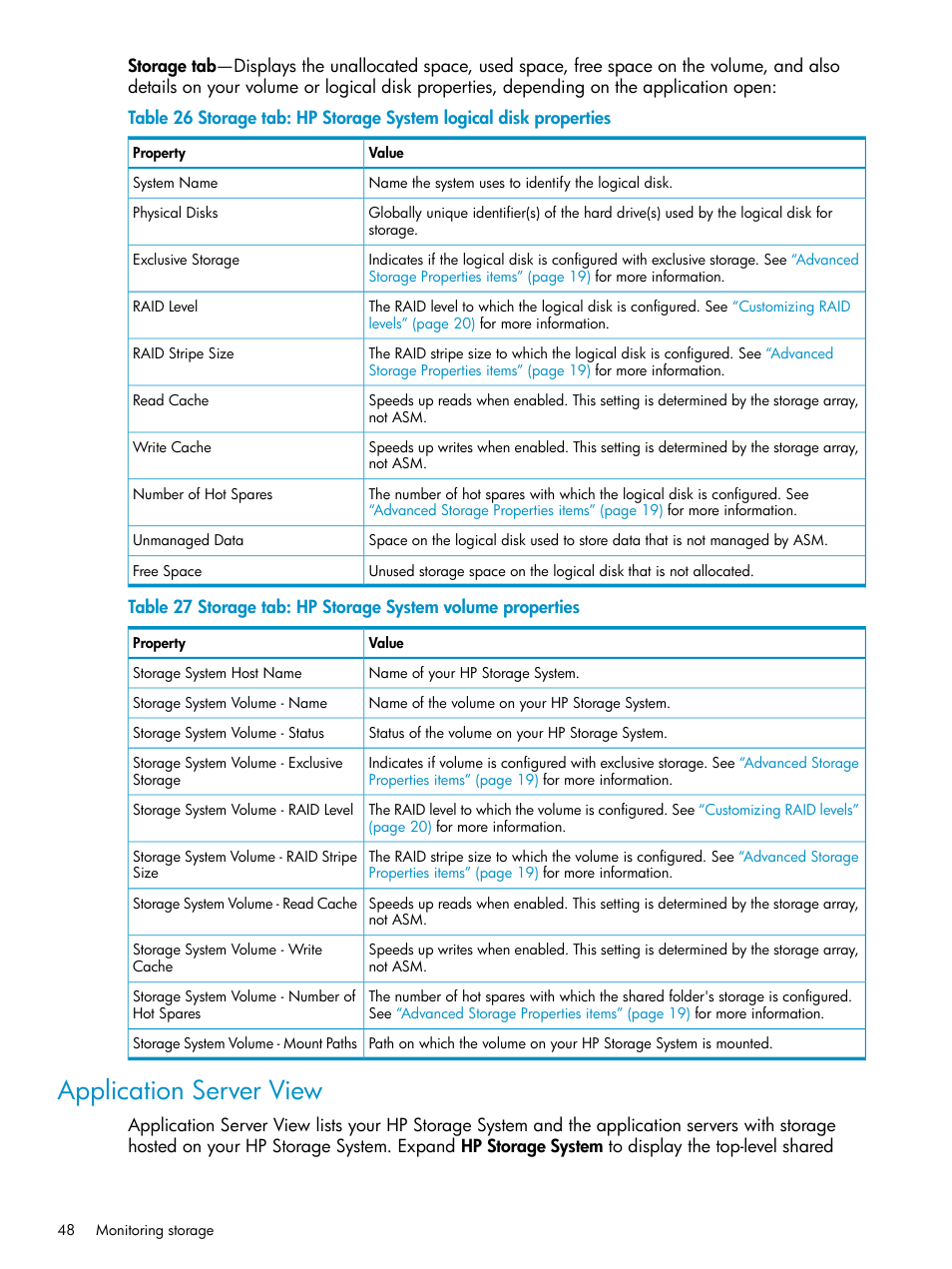 Application server view | HP X1800sb G2 Network Storage Blade User Manual | Page 48 / 55
