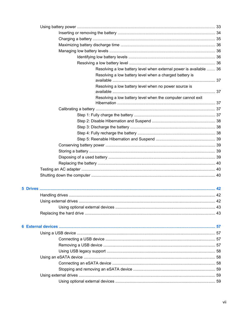 HP ProBook 4720s Notebook-PC User Manual | Page 7 / 102