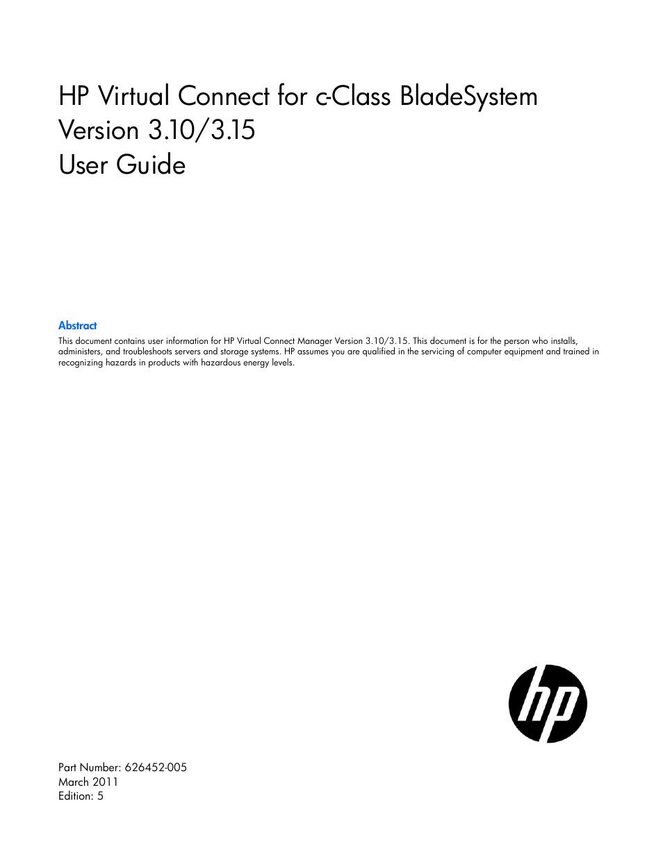 HP 1.10GB Virtual Connect Ethernet Module for c-Class BladeSystem User Manual | 195 pages