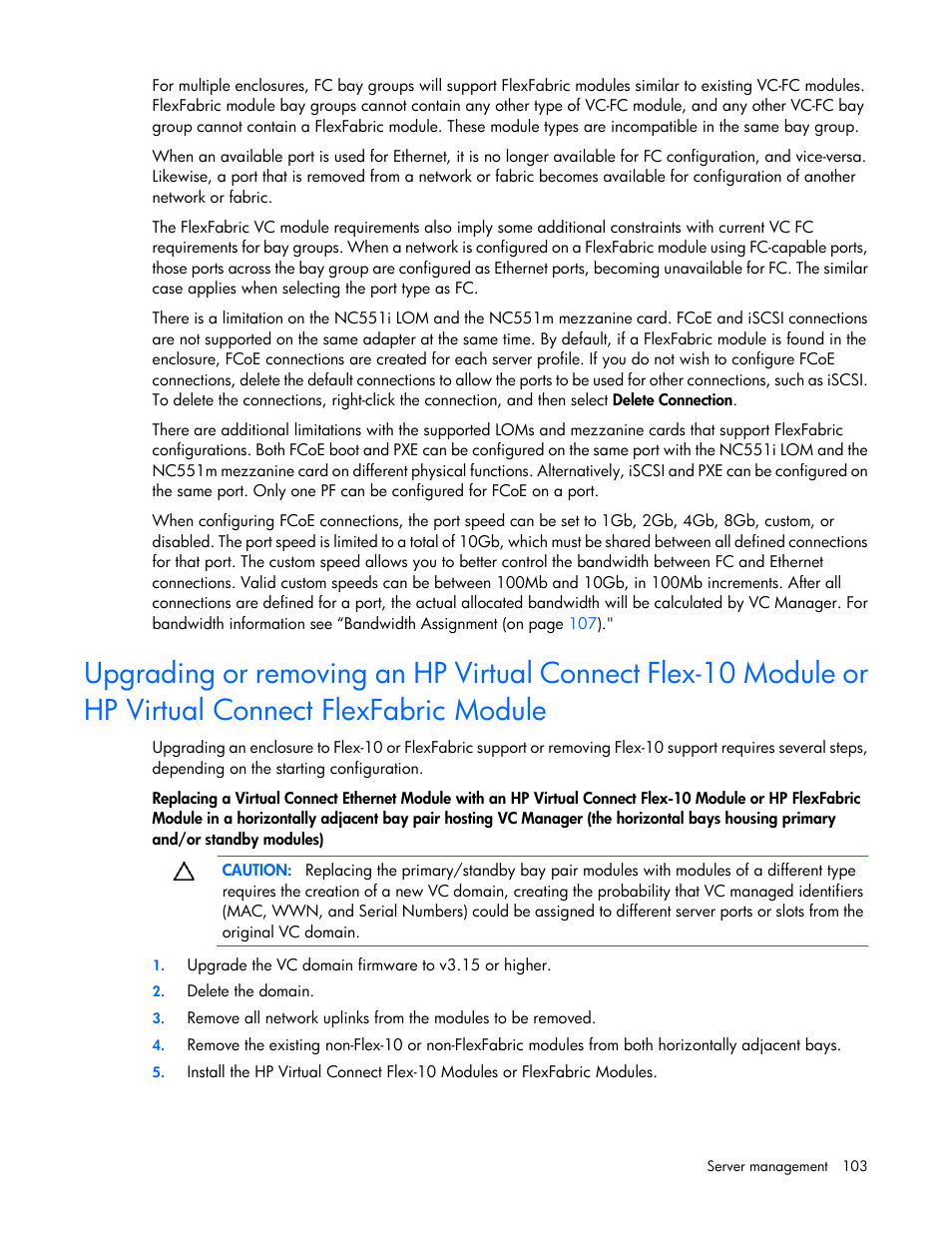 HP 1.10GB Virtual Connect Ethernet Module for c-Class BladeSystem User Manual | Page 103 / 195