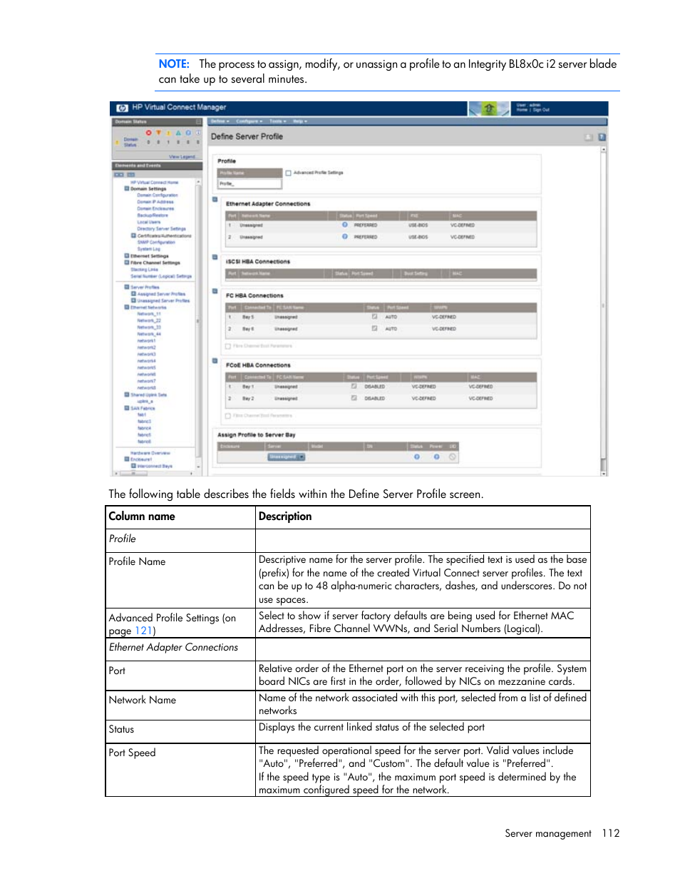 HP 1.10GB Virtual Connect Ethernet Module for c-Class BladeSystem User Manual | Page 112 / 195