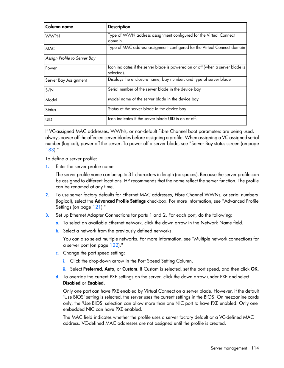 HP 1.10GB Virtual Connect Ethernet Module for c-Class BladeSystem User Manual | Page 114 / 195