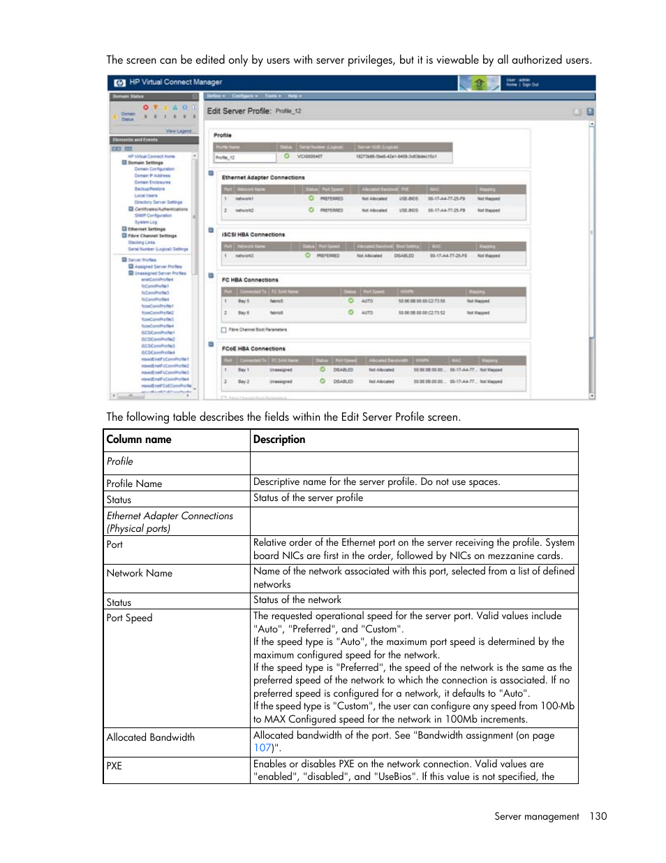 HP 1.10GB Virtual Connect Ethernet Module for c-Class BladeSystem User Manual | Page 130 / 195