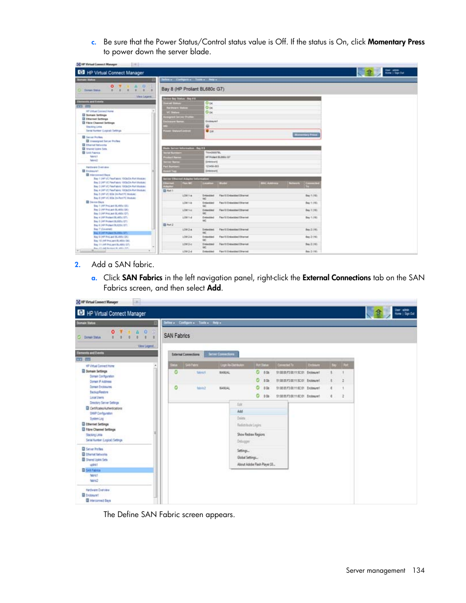 HP 1.10GB Virtual Connect Ethernet Module for c-Class BladeSystem User Manual | Page 134 / 195