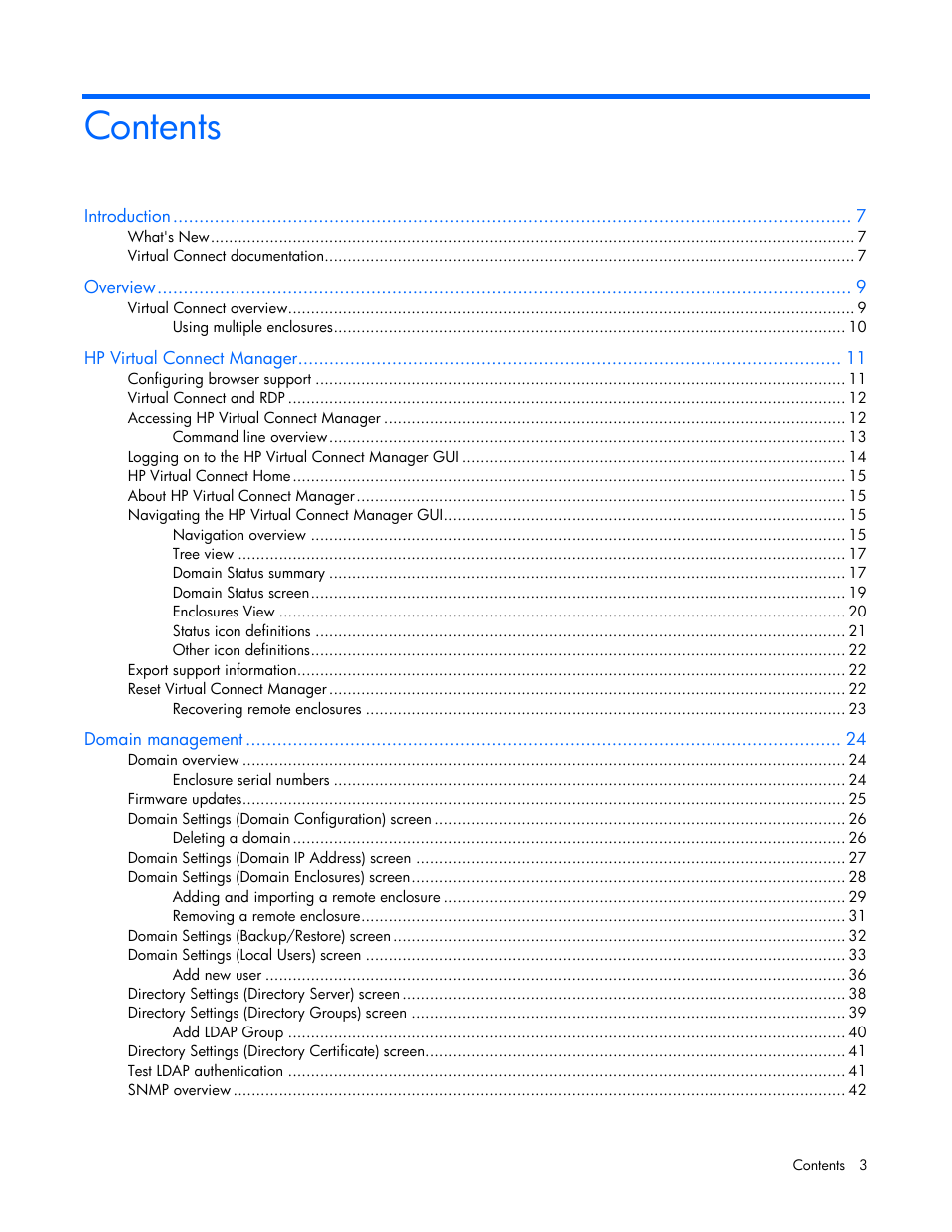 HP 1.10GB Virtual Connect Ethernet Module for c-Class BladeSystem User Manual | Page 3 / 195