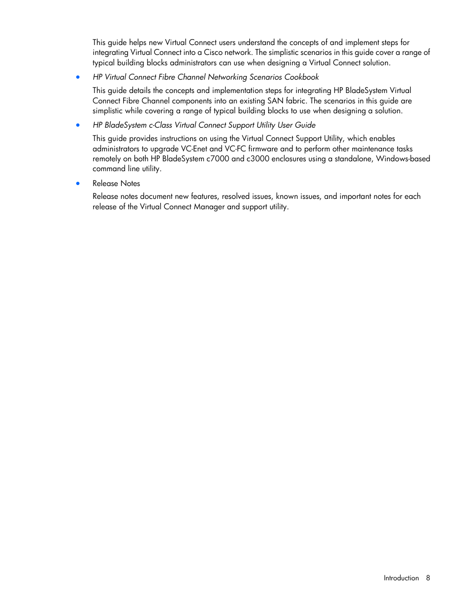 HP 1.10GB Virtual Connect Ethernet Module for c-Class BladeSystem User Manual | Page 8 / 195