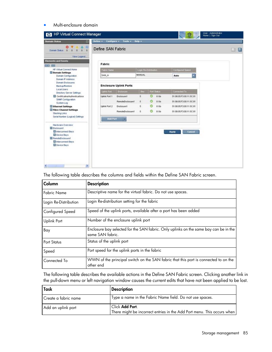 HP 1.10GB Virtual Connect Ethernet Module for c-Class BladeSystem User Manual | Page 85 / 195