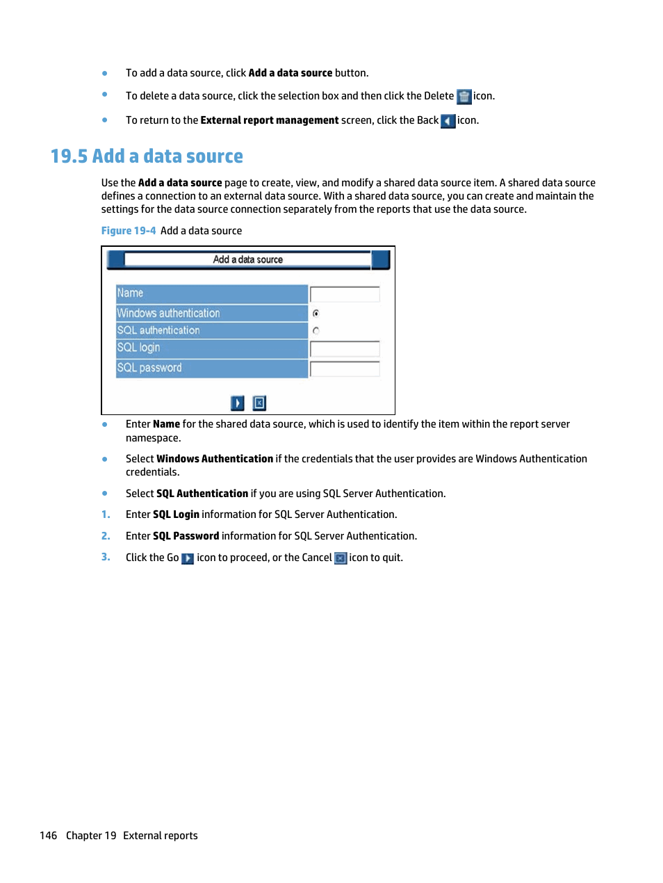 Add a data source, 5 add a data source, Figure 19-4 add a data source | HP Access Control User Manual | Page 160 / 169